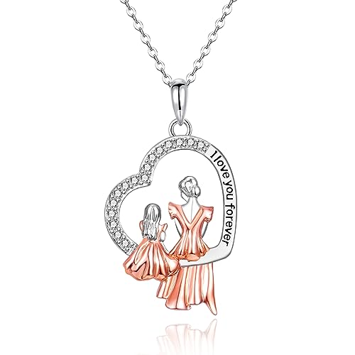 JOPLY Mothers Day Gifts for Mum Mother and Daughter Necklace Birthday Gifts for Mum from Daughter Presents for Mum Necklace Jewellery Christmas