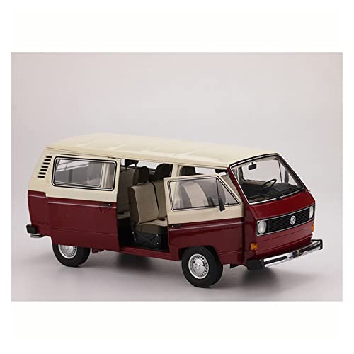 ZHONGNAN 1/18 para Volkswagen T3 Bus Van Car Modelo Red Adult Classic Coleccionables Adornos Estáticos