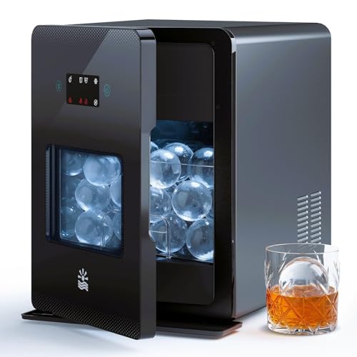 Comparison: Best Ice Machine For Cocktails 5 2'' Clear Ice Ball Maker – 4 Ice Spheres in 35min, 144 pcs/Day, Auto&Manual Fill, Fast Ice Machine with LCD Touch Panel, Self-Cleaning, Quiet Home & Bar Ice for Whiskey Bourbon Parties