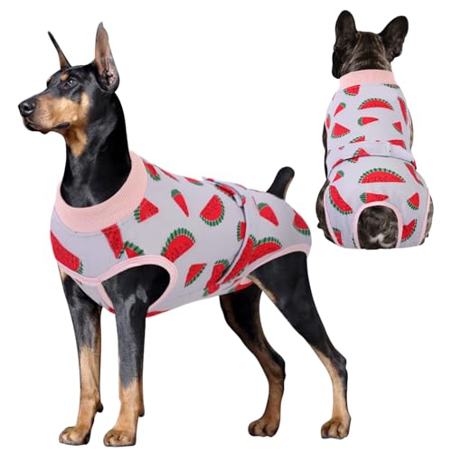 Image of KOESON Lightweight & Soft Surgery Recovery Suit for Large Dogs Female Male | Breathable Large Dog Recovery Bodysuits for Female Spay & Male Abdominal Wounds Care, Comfortable Dog Cone Collar Alternative