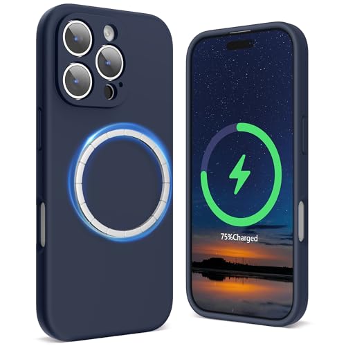 SURPHY für iPhone 16 pro max Hülle Silikon für MagSafe 6,9" mit Voll Kameraschutz, Stoßfest Handyhülle iPhone 16 pro max Case aus Premium Silikon Magnetische Alles Zubehör