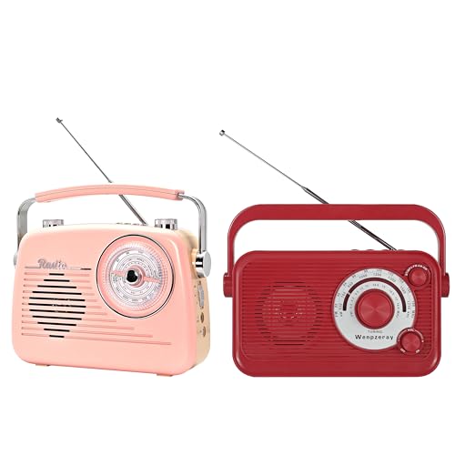 Radio portátil vintage AM FM BT y MP3 D216 y D218