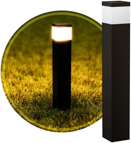 Poste Balizador Luminária de Jardim Externo 50CM E27 MF403 (Marro...