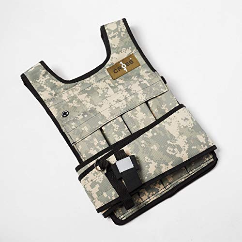 Cross101 Adjustable Camouflage Weighted Vest Without Shoulder Pads, 20 lb by CROSS101 - Used condition - US$25.12