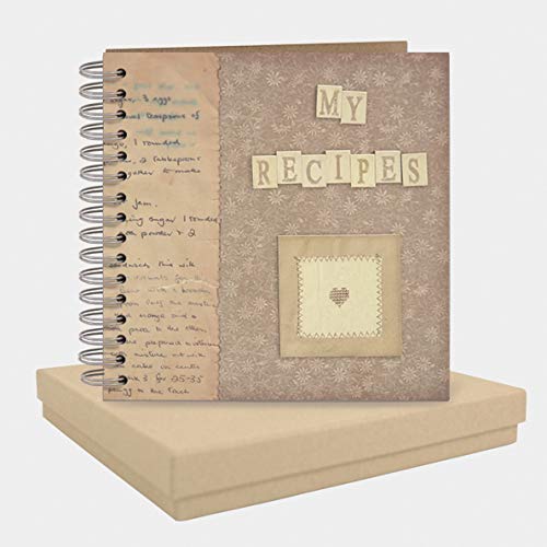 East of India Recipe Book with Pre-Printed Pages Ring Binder Gift Gourmet Chef