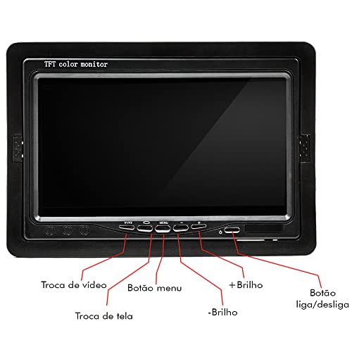 Haiz Tela Monitor Veicular LCD 7 Polegadas HDMI VGA HZ-7001HD