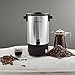 Elite Gourmet CCM-035 Maxi-Matic 30 Cup Stainless Steel Coffee Urn Removable Filter For Easy Cleanup, Two Way Dispenser with Cool-Touch Handles Electric Coffee Maker Urn, Stainless Steel