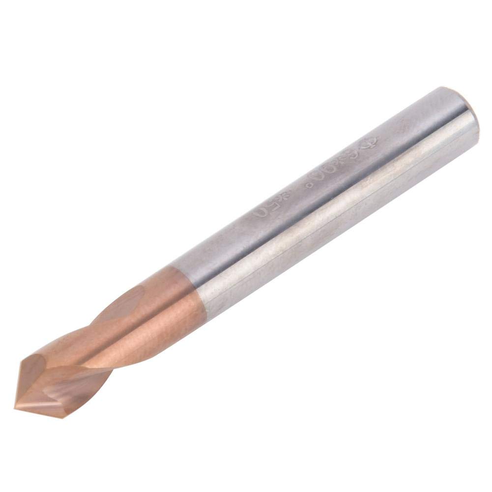 Spotting Drill, Dual-Use Steel Silicon Coating Foret de Centrage pour Steel 55HRC Foret à Pointe Fixe pour le Tournage de Silicon Coating(D6*50 * 2T*90°)