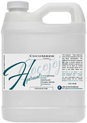 Cucumber Hydrosol Spray Toner for face Floral Cucumber Water Hydrating Face Mist, for Hydration Pure and Natural Cucumber Hydrosol for all skin types COCOJOJO CUCUMBER HYDROSOL - 32 oz