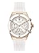 Price comparison product image GUESS Ladies Sport Clear Multifunction 39mm Watch  Transparent Dial Rose Gold-Tone Stainless Steel Case with Pink Transparent Polycarbonate Strap, White/Rose Gold Tone/White, Athena
