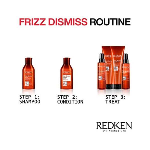 Redken Frizz Dismiss Instant Deflate Oil-In-Serum | For Frizzy Hair | Enhances Smoothness & Shine | With Babassu Oil | Sulfate Free | Packaging May Vary, 4.2 Fl Oz