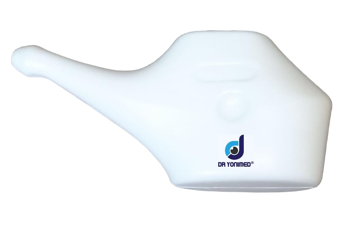 Jal Neti Pot Plastic Shiny White Color 200ml For Nasal Wash & Sinus [Economy - Light Weight Jala Neti Pot]-image-2