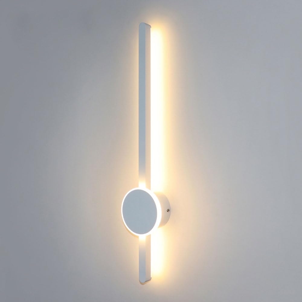 SXSCARKX Modern Long Strip Wall Sconces American Warm Light LED Linear Vanity Lamp Indoor Decoration Living Room Lighting Fixture Minimalist For Bedroom Bedside Staircase