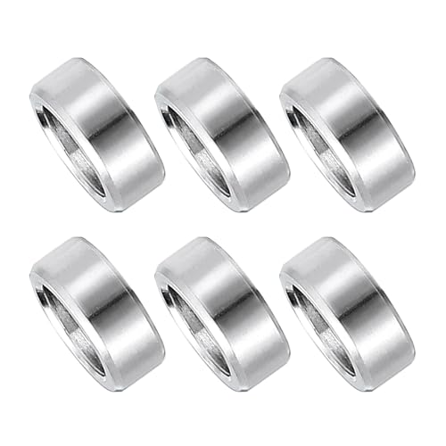 PATIKIL 6 Pcs Stainless Steel Spacers, 3mm ID x 6mm OD x 3mm Height 304 Stainless Steel Bushing Screw Standoff Unthreaded Round Spacer for 1/8"M3 Screws Bolts Nuts