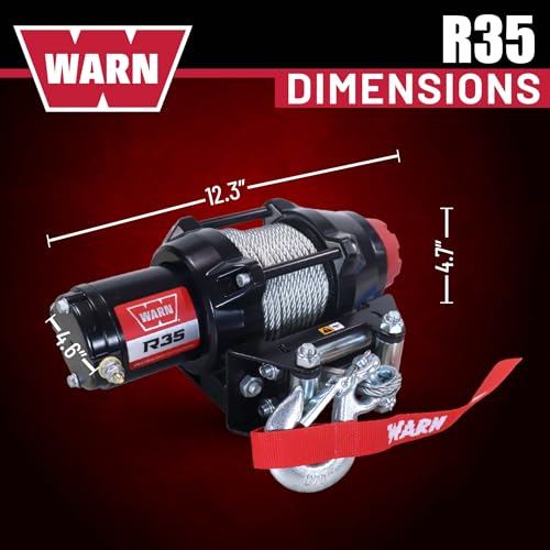 Treuil à câble métallique Warn R35 UTV et côte à côte avec commande à distance - 7