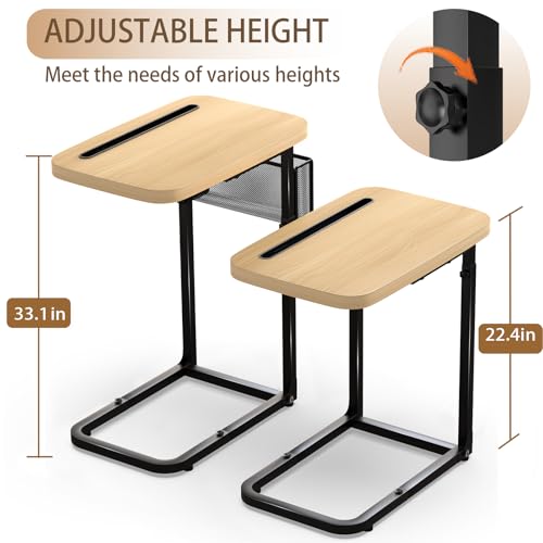 50% Off Fashion TV Tray Table with Storage Baskets - Image 3