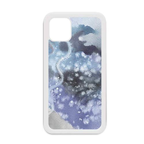 Coque iPhone 12 Pro Max en encre abstraite blanche pour Apple mobile