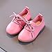 Summer and Autumn Fashion Cute Girls Casual Shoes Solid Color Round Toe Lace Up Dress Tall Boots (Pink, 12-15 Months)