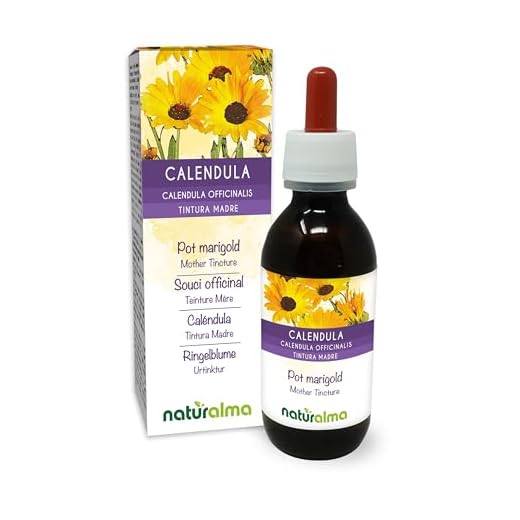 CALÉNDULA (Calendula officinalis) flores NATURALMA Tintura Madre sin alcohol | Extracto líquido gotas 100ml | Bienestar de la piel | Complemento alimenticio | Vegano