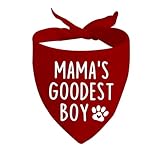 JXGZSO 1 Piece Mama's Goodest Girl/Boy Dog Bandana Mom's Favorite Child Dog Bandana Dog Mom Gift Mother's Day Gift (Mama's Goodest Boy Dog)