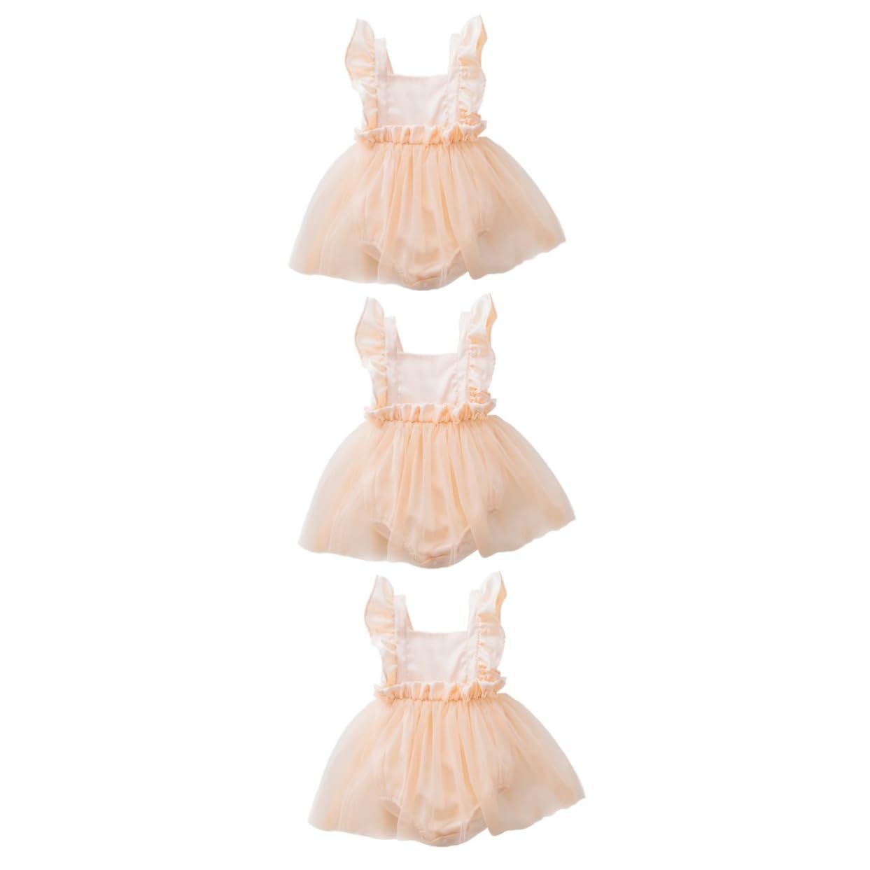 TOYANDONA 2 Uds Vestido Mameluco De Manga Voladora Trajes De Niñas Vestidos De Niñas Traje De Niña Ropa De Infantiles s De Niña De Tirantes De Niños Versión