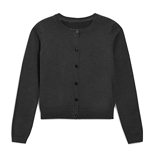 Hollywood Star Fashion Khanomak Kids Girl Crew Neck Cardigan Sweater (Sizes 3T- 14 Yrs)