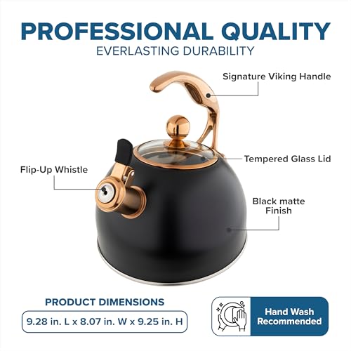 Viking Stainless Steel Whistling Tea Kettle