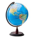 HearthSong 12' LED Light-Up World Globe with No-Tip Weighted Base, Includes Geographic and Political Boundaries for STEM Study, 18' H