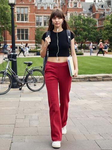 Image of 98 Degree North Women Flared Fleece Track Pants-GL1315-ALMOND