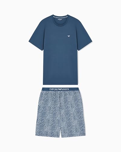 EMPORIO ARMANI T-Shirt+Shorts Pyjama Fantasia Uomo Blu M