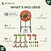 Giraffy Co. Axe Throwing Game Set for Backyard, Target Stand with 6 Axes, 6 Throwing Stars & 6 Dart-Style Pieces, Indoor/Outdoor Yard Game for Kids, Teens, Adults & Family Play