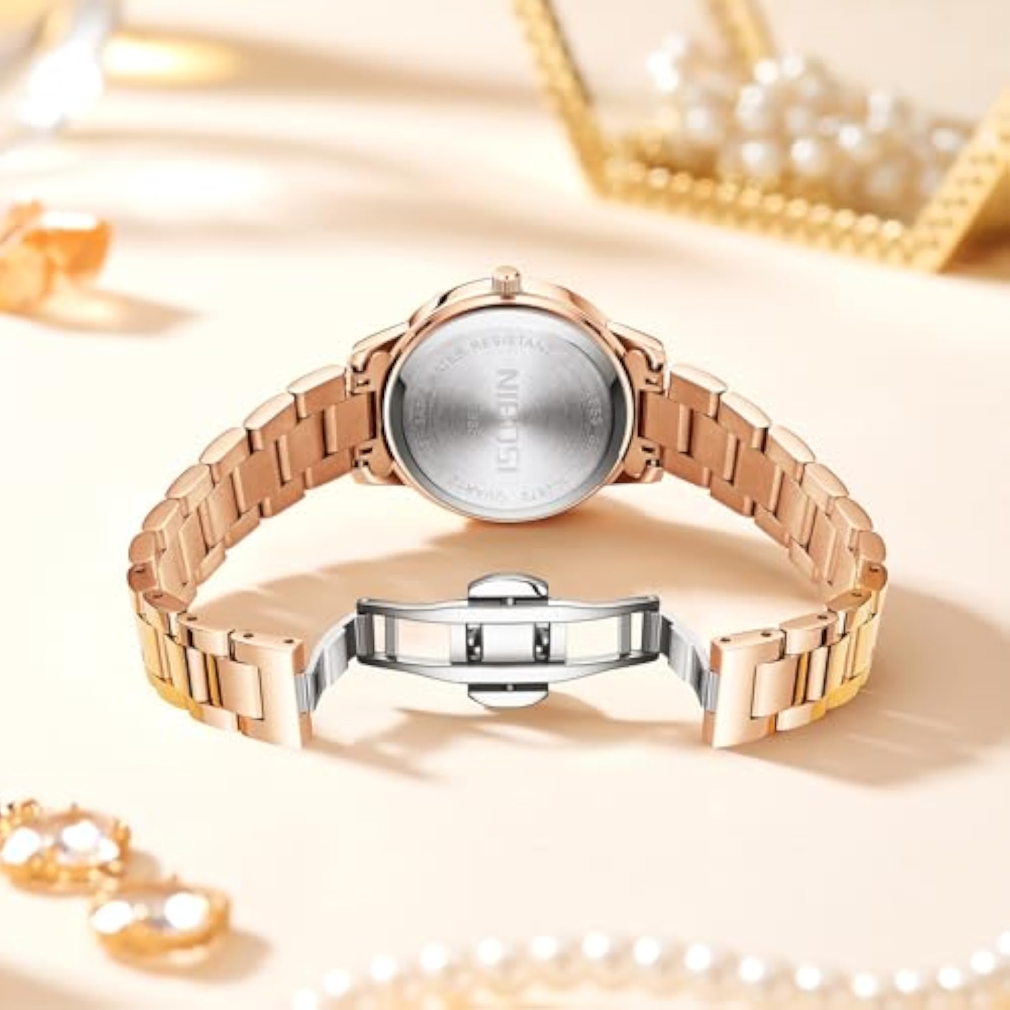 Women's Rose Gold Luxury Analog Watch, Gift
