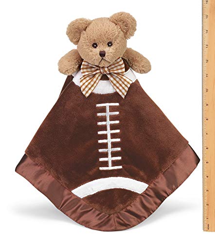 Bearington Baby Touchdown Snuggler, Football Plush Stuffed Animal Teddy Bear Security Blanket, Lovey 15" #TOP2