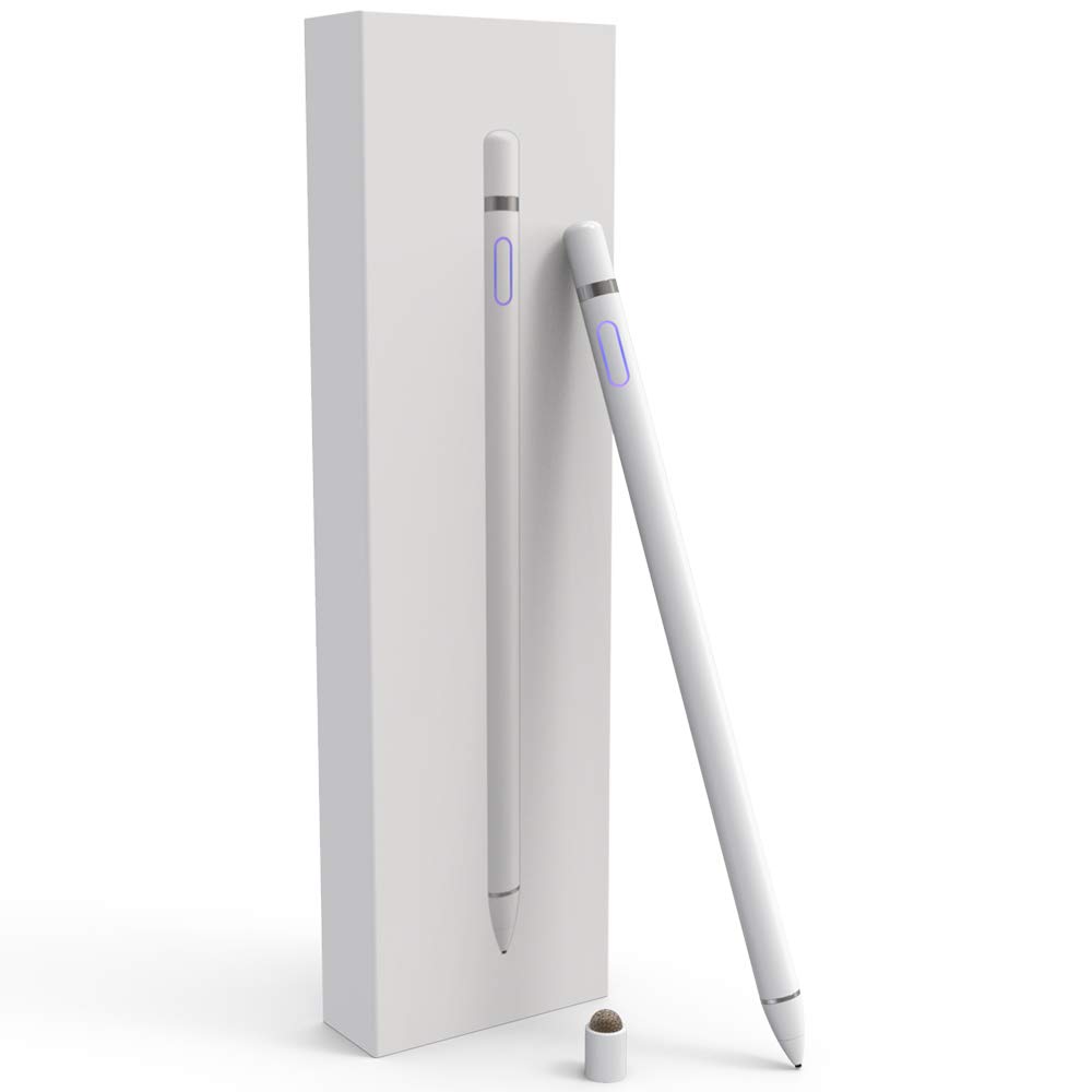 Stylus Pen For Ipad,Pencil Styluses For Ipad 8/7/6/5/4/3/2 Gen Air 4/3/2/1 Mini/Ipad Pro 12.9/11/10.5/9.7 Alternative Drawing Smart Stylist For Touch Screens Digital Tablet Pens-White