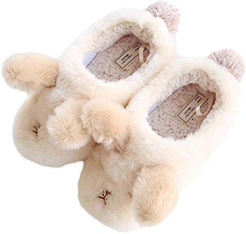 Crayoasis Women's Soft Plush Slippers Cute Animal Comfy House Slippers Winter Warm Fleece Slippers Anti-Slip Bedroom Slipper Home Shoes Ankle Boots Ladies Girls Casual Indoor Full Slippers