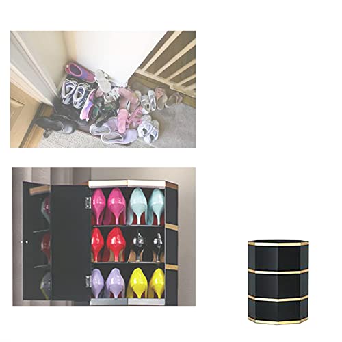 Armoires de rangement à chaussures étagère rotative métal ronde verticale pour dressing