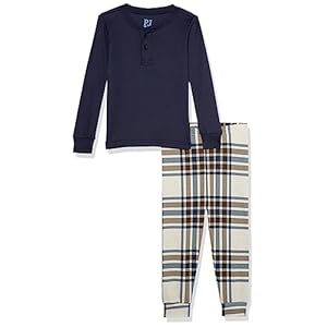 The Children’s Place Baby Boys’ and Toddler Long Sleeve Top and Pants Snug Fit 100% Cotton 2 Piece Pajama Set