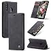 Produktbild FMPC Handyhülle für Samsung Galaxy A20S Premium Lederhülle PU Flip Magnet Case Wallet Klapphülle Silikon Bumper Schutzhülle für Samsung Galaxy A20S Handytasche - Schwarz