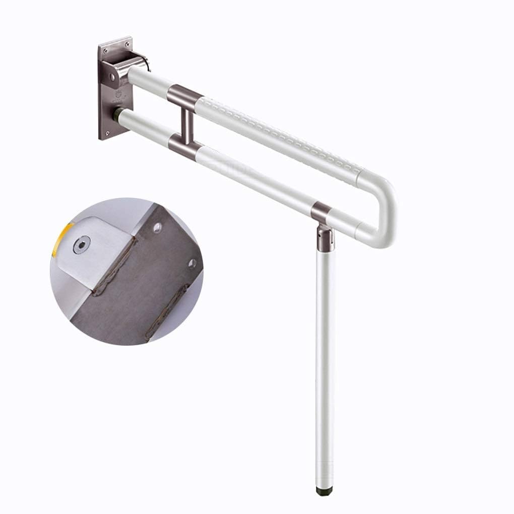 FKXSXAZ Toilet Safety Support Rail, 24-Inch Stainless Steel Anti Non-Slip Handle - Bathroom Folding Grab Bar For Bathtub, Bedside Handrail Disabled Anti-skid Auxiliary Rail Elderly And Han