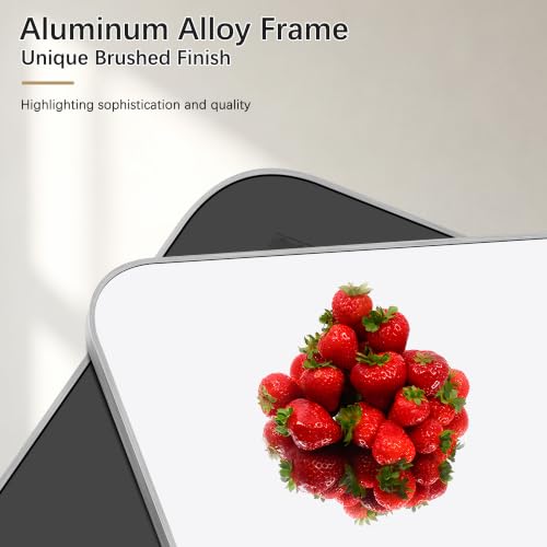 Image of DESBING 30 inch x 30 inchBathroom Mirror, Silver Wall Mirror with Metal Frame, Decorative Rectangular Vanity Mirror for Bedroom Bathroom Living Room Entryway (Horizontal /Vertical)