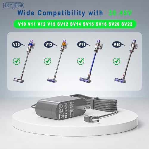Image of 30.45V 4.8mm*1.7mm Cordless Vacuum Cleaner Charger Compatible with Dyson