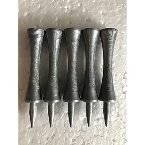 Silver 70mm Castle Golf Tees - Pack of 50 (Tee up Height 50mm) Plastic Castle Golf Tees Cover