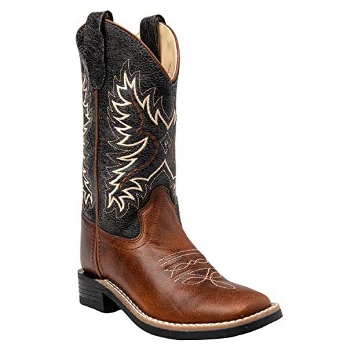 Cody James Boys' Ryder Cowboy Boot Square Toe Brown/Blue