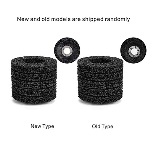 Walfront 100Mm Poly Strip Disc, 5Pcs Black Poly Strip Wheel Disc Paint Rust Removal Tool For Angel Grinders 100Mm, Psa Discs #TOP3