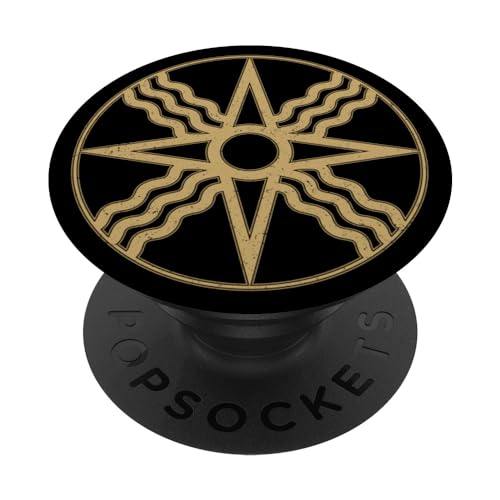 ESTRELLA DE SHAMASH SÍMBOLO SOL MESOPOTAMIANO SOL DIOS PopSockets PopGrip Intercambiable
