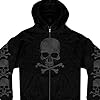 Hot Leathers Mens GMZ4305 Men s Skull and Crossbones Black Hoodie, Black, X-Large US #2