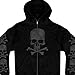 Hot Leathers mens GMZ4305 Men's Skull and Crossbones Black Hoodie, Black, 3X-Large US