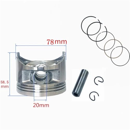 Kit Segment et Piston 78mm pour Compression Optimale Moteur EF4600 - 3