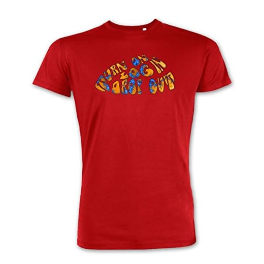 Slå på Logga in Drop Out (gul) premium t-shirt, Röd, XL