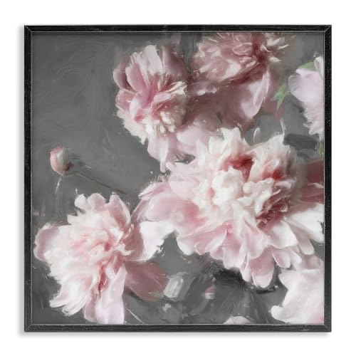 Pink Carnation Buds Floral, 12 x 12 Inch Framed Giclée Print